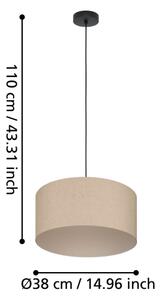 Lustră pe cablu FENIGLIA Eglo 900859 1xE27/40W/230V