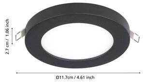 Eglo 900934 - Plafonieră LED încastrabilă FUEVA FLEX, 5,5 W, 230 V, 4000 K, negru