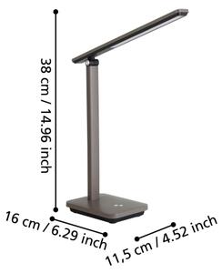 Lampă LED dimabilă reîncărcabilă Eglo 900958 INIESTA LED/3,6W/5V 1800mAh maro