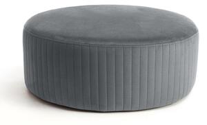 Taburet lemn masiv gri Rotund Diego 27x73 cm