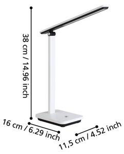 Lampă LED dimabilă reîncărcabilă Eglo 900956 INIESTA LED/3,6W/5V 1800mAh alb