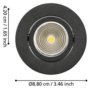 Corp de iluminat LED dimabil încastrat Eglo 33997 SALICETO LED/6W/230V negru