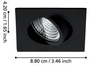 Corp de iluminat LED încastrat dimabil Eglo 33994 SALICETO LED/6W/230V negru
