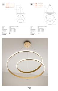 Redo 01-1790 - Aplică de perete LED dimabilă TORSION LED/27W/230V bronz