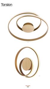 Redo 01-1790 - Aplică de perete LED dimabilă TORSION LED/27W/230V bronz