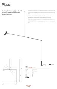 Lampadar LED dimabil Redo 01-2695 PICAS LED/12W/230V negru