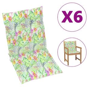 Perne scaun de grădină, 6 buc., model frunze, 100 x 50 x 3 cm