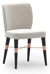 Scaun lemn masiv crem Calista Negru-Rose Gold Tapițerie, 50 × 54 × 83 cm