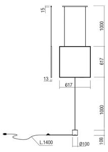 Lampadar Redo 01-2134 SLICK LED/28W/230V negru