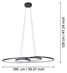 Lustră LED dimabilă pe cablu Eglo 900948 GIANELLA LED/38W/230V