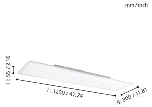 Plafonieră LED RGBW dimabilă Eglo 98767 SALOBRENA-B LED/32,5W/230V 120x30 cm + telecomandă