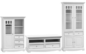 Set lemn masiv alb Living Linea 291 cm