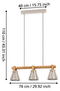 Lustră pe cablu CAWTON Eglo 43952 3xE27/40W/230V