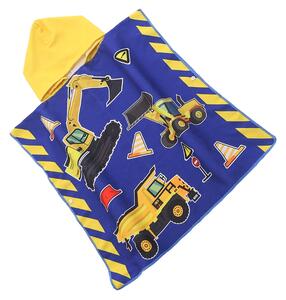 Poncho pentru copii LITTLE BUILDER albastru Dimensiune: 60 x 120 cm