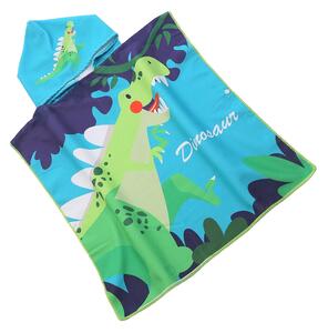 Poncho pentru copii DINOSAUR colorat Dimensiune: 60 x 120 cm