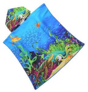 Poncho pentru copii LAGOON TREASURE colorat Dimensiune: 60 x 120 cm