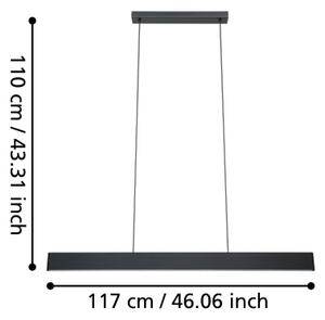 Lustră LED RGBW dimabilă pe cablu Eglo 31433 ANDREAS-Z LED/38W/230V negru