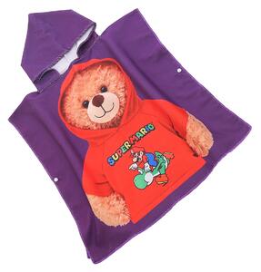 Poncho pentru copii TEDDY MARIO mov Dimensiune: 60 x 120 cm