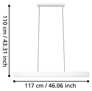 Lustră LED RGBW dimabilă pe cablu Eglo 900879 ANDREAS-Z LED/38W/230V alb