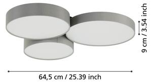 Plafonieră LED RGBW dimabilă Eglo 900855 BARBANO-Z 3xLED/7,5W/230V gri