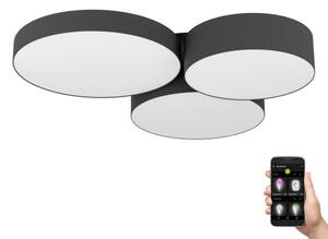 Plafonieră LED RGBW dimabilă Eglo 900853 BARBANO-Z 3xLED/7,5W/230V negru