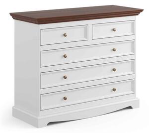 Comodă lemn masiv nuc Linea Alb-, 112 × 45 × 87 cm