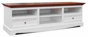 Comodă TV lemn masiv nuc Linea Alb-, 167 × 53 × 53 cm