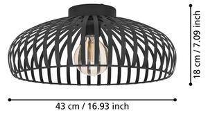 Plafonieră Eglo 900721 MOGANO 1xE27/40W/230V d. 43 cm