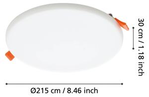 Corp de iluminat LED încastrat pentru baie Eglo 900965 RAPITA 18W/230V d. 21,5 cm IP65