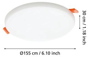 Corp de iluminat LED încastrat pentru baie Eglo 900964 RAPITA 11,5W/230V d. 15,5 cm IP65