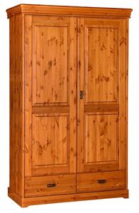 Dulap lemn masiv natur Florence, 132 × 62 × 218 cm