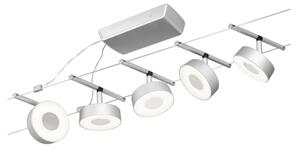 Paulmann 94475 - Set 5 x LED/5W, sistem complet cu cablu CIRCLE 230V, crom mat