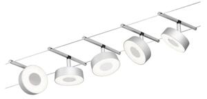Paulmann 94475 - Set 5 x LED/5W, sistem complet cu cablu CIRCLE 230V, crom mat
