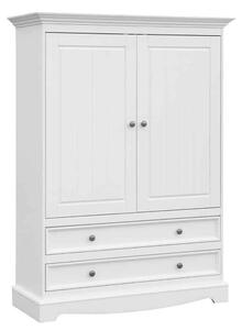 Dulăpior lemn masiv alb Linea, 108 × 45 × 147 cm