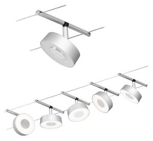 SET 5x lustră pe cablu Paulmann 94475 LED/5W CIRCLE 230V crom mat