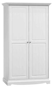 Dulap lemn masiv alb Linea, 108 × 65 × 190 cm
