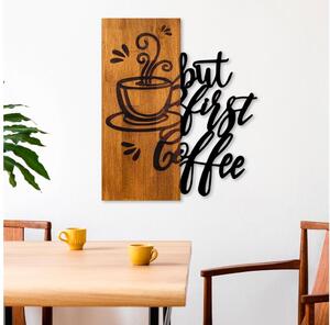 Decorațiune de perete 50x58 cm lemn/metal cafea