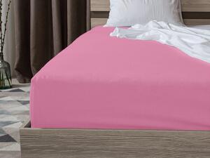 Cearsaf de pat din jerseu Culoare roz inchis, 90 x 200 cm