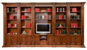 Bibliotecă lemn masiv Augustine, 447 × 41 × 238 cm