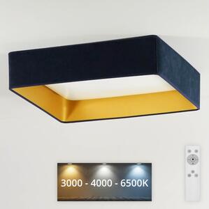 Plafonieră LED dimabilă Brilagi VELVET SQUARE LED/24W/230V albastru-închis + telecomandă