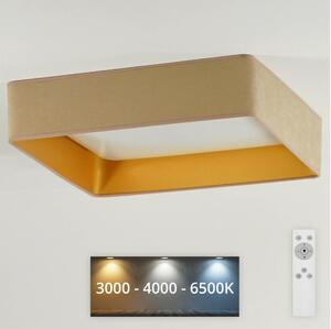 Plafonieră LED dimabilă Brilagi VELVET SQUARE LED/24W/230V bej + telecomandă