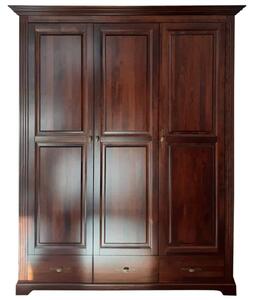 Dulap lemn masiv nuc Preston 3 Uși, 160,7 × 60,9 × 206,9 cm