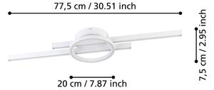 Plafonieră RGBW dimabilă Eglo 900952 AMANDOLO 23,5W/230V alb + telecomandă