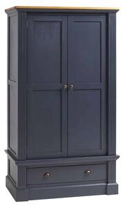 Dulap lemn masiv natur London 2 Usi Albastru/, 120 × 58 × 200 cm
