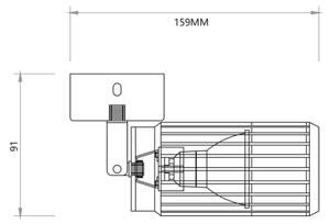Spot VERTICAL 1xGU10/8W/230V negru