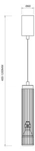 Lustră pe cablu VERTICAL 1xGU10/8W/230V negru