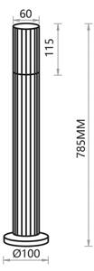 Lampă de exterior VERTICAL 1xGU10/8W/230V IP44 negru