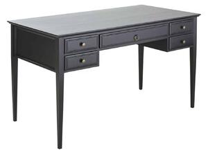 Birou lemn masiv gri Noir Antracit, 132 × 70 × 78 cm
