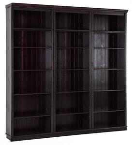 Bibliotecă lemn masiv, 220 × 35 × 220 cm
