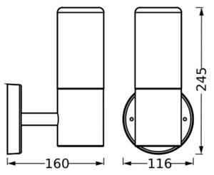 Aplică de exterior Ledvance FIGO CYLINDER 1xE27/20W/230V IP44
